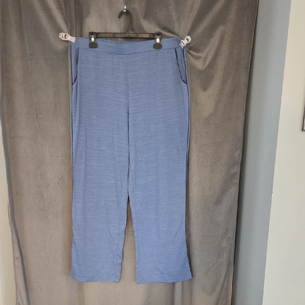 XL Blue Wide Leg Comfy Pants for Casual Elegance